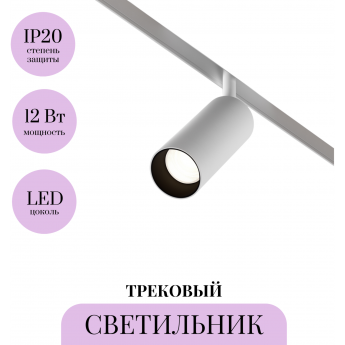 Трековый светильник MAYTONI FOCUS LED TR032-2-12W4K-S-W